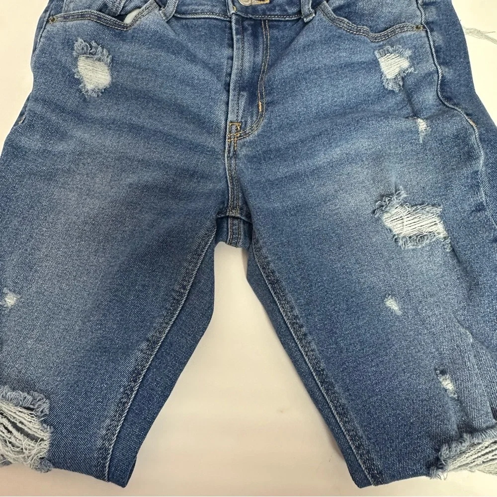 OLD NAVY ROCKSTAR SUPER SKINNY Women Size 8 Jeans Distressed Raw Hem